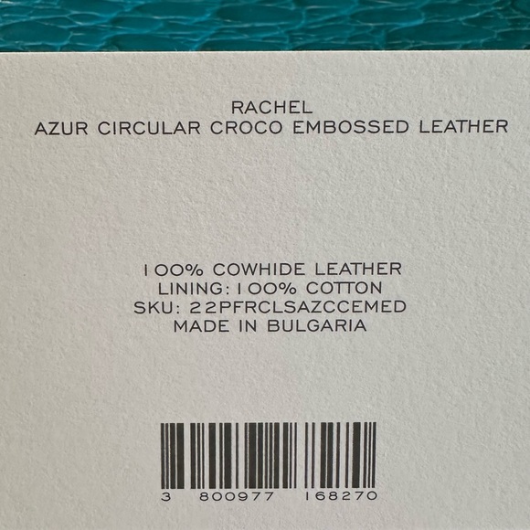 By Far Rachel Bag in Croc Embossed Azur, NWT - Picture 13 of 14